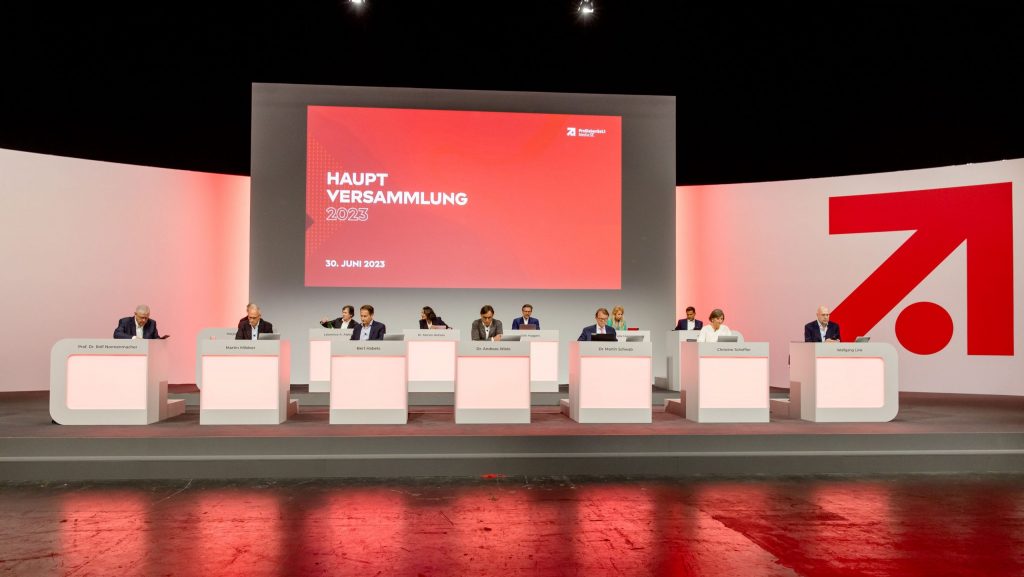 Vorstand und Aufsichtsrat von ProSiebenSat.1 bei der Hauptversammlung 2023