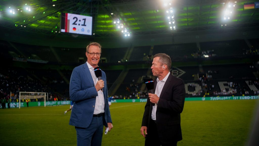 Florian König und Lothar Matthäus beim Testspiel Deutschland Griechenland 2024